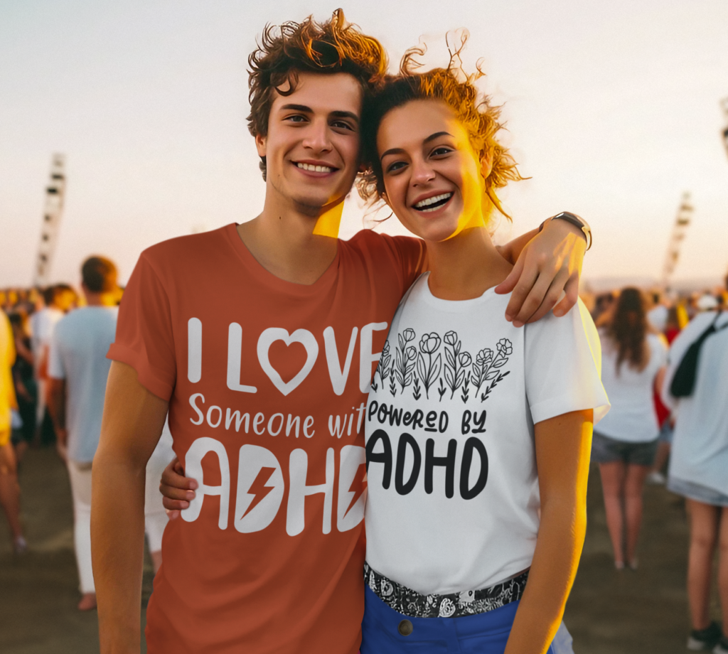 Stylish ADHD T-shirt designed to spread awareness and support