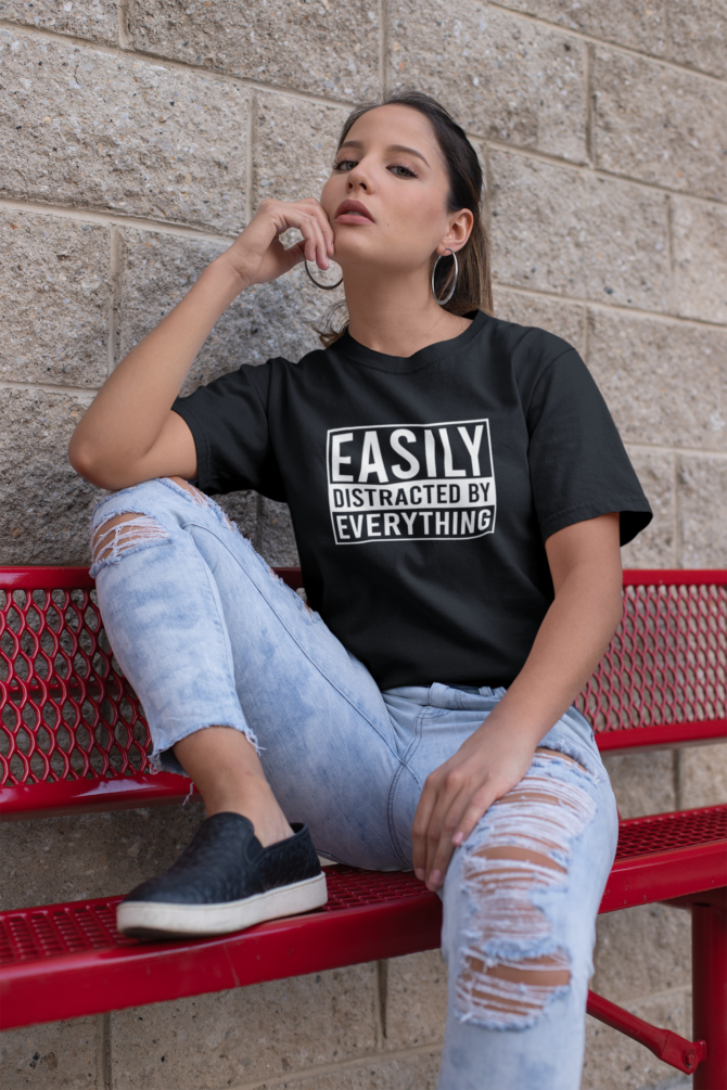 Adhd Easily Distracted By Everything T Shirt For Women