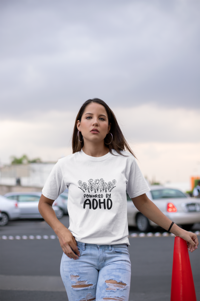 Powered By ADHD T-Shirt For Women